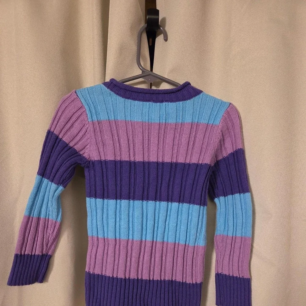 Purple and Blue Colorblock Bodycon Sweater